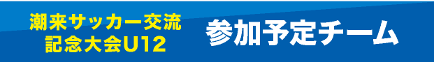 潮来サッカー交流記念大会U-12参加予定チーム