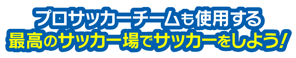 プロサッカーチームも使用するグランドでサッカーをしよう!